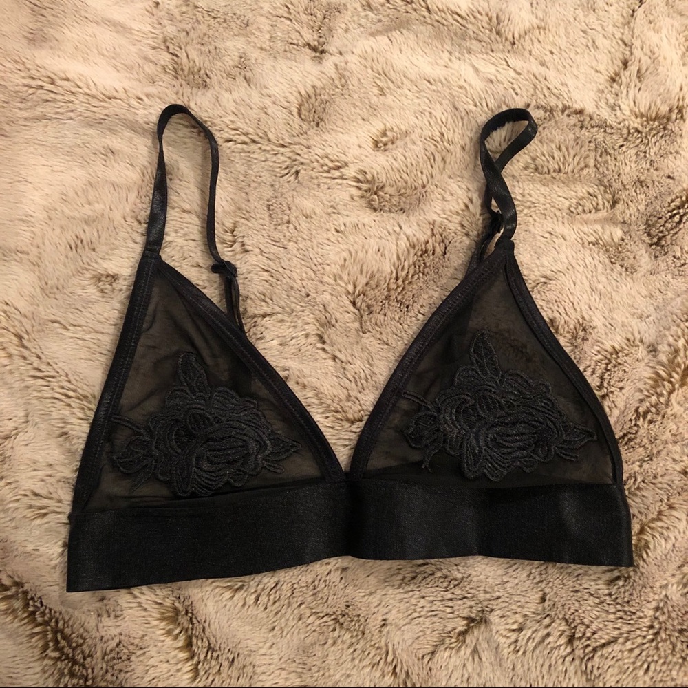 Mesh Appliqué Bralette
